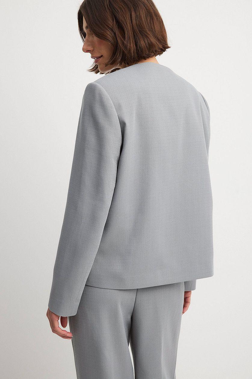 Oversized Round Neck Blazer Product Image