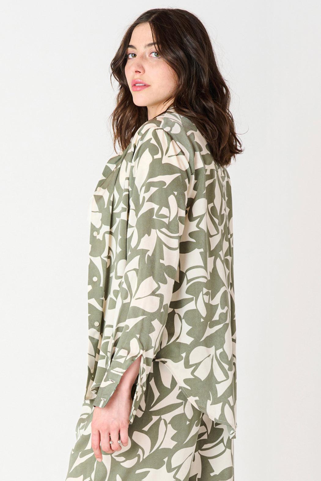 Printed Satin Blouse Product Image