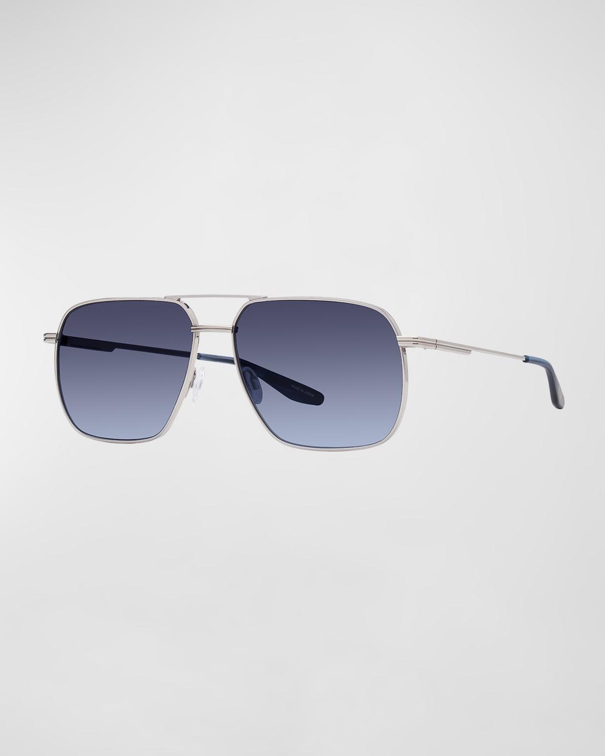 x 007 Mens Royale Double-Bridge Titanium Aviator Sunglasses Product Image