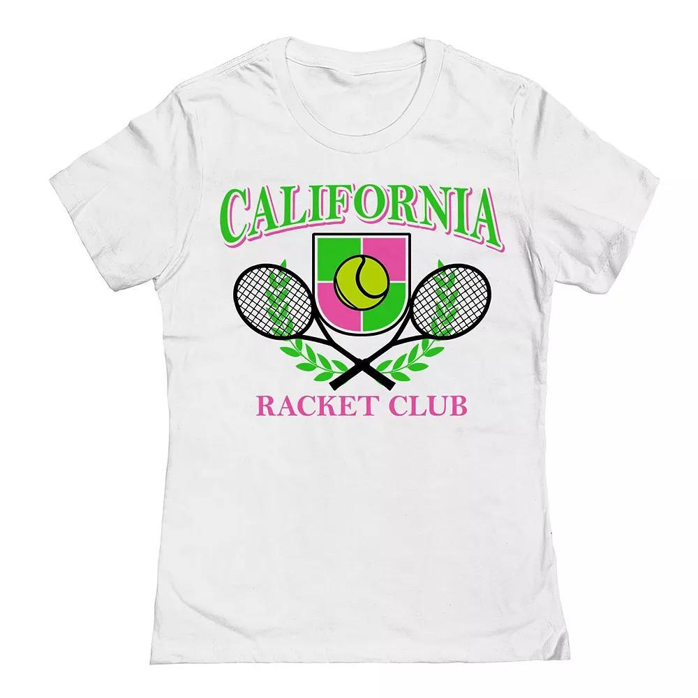 Junior's California Racket Club Womens Graphic Tee, Girl's, Size: XXL, White Product Image