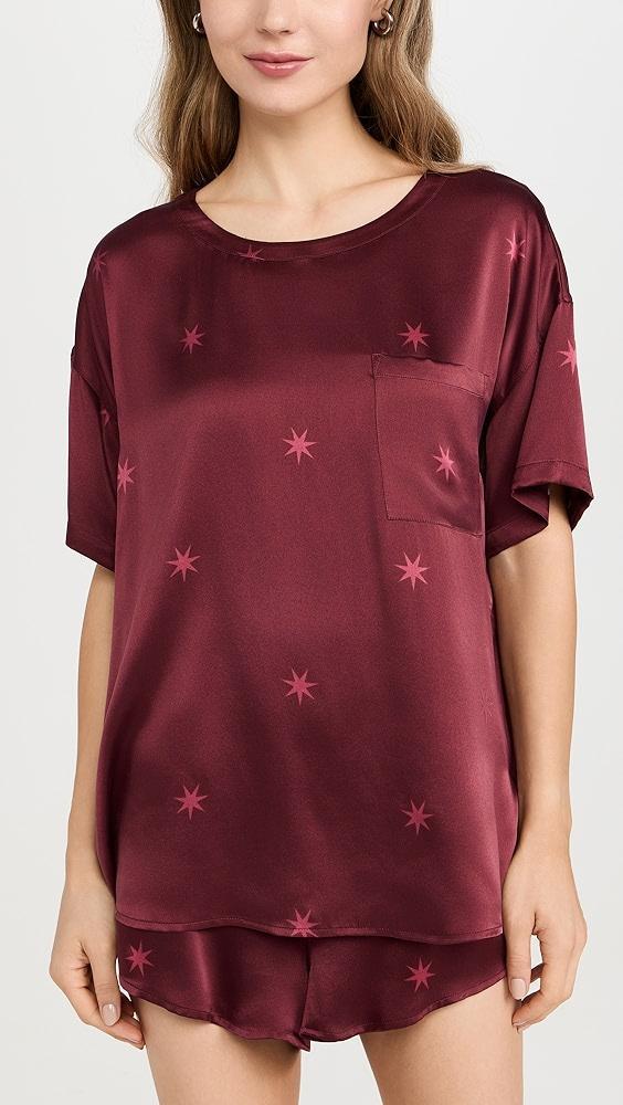 Lunya Washable Silk Tee Short Set | Shopbop Product Image