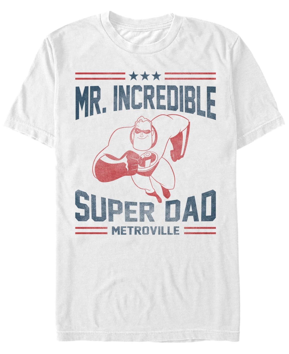 Disney / Pixar's The Incredibles Men's Retro Super Dad Tee, Size: Medium, White Product Image