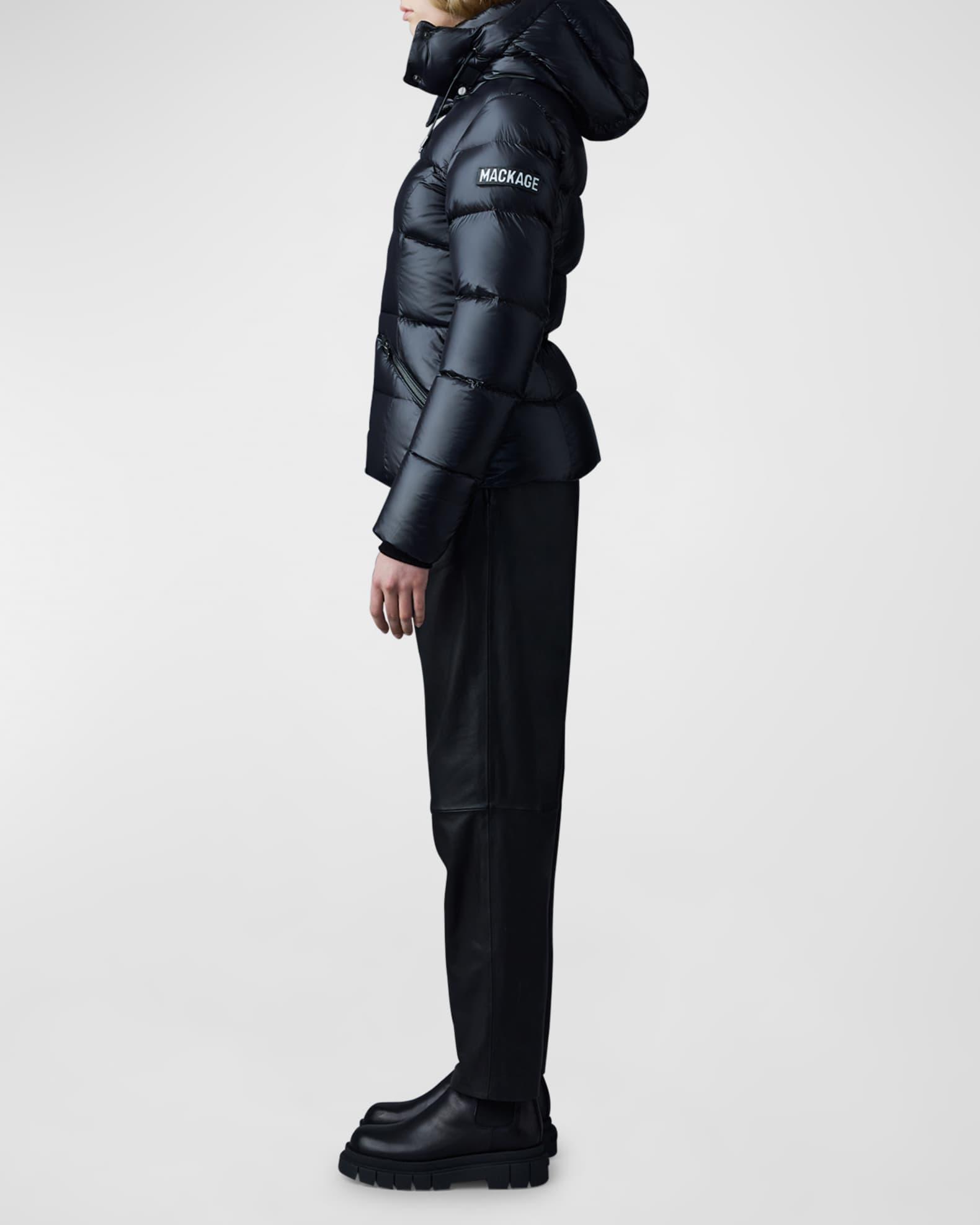 Madalyn Lustrous Light Down Jacket with Hood Product Image