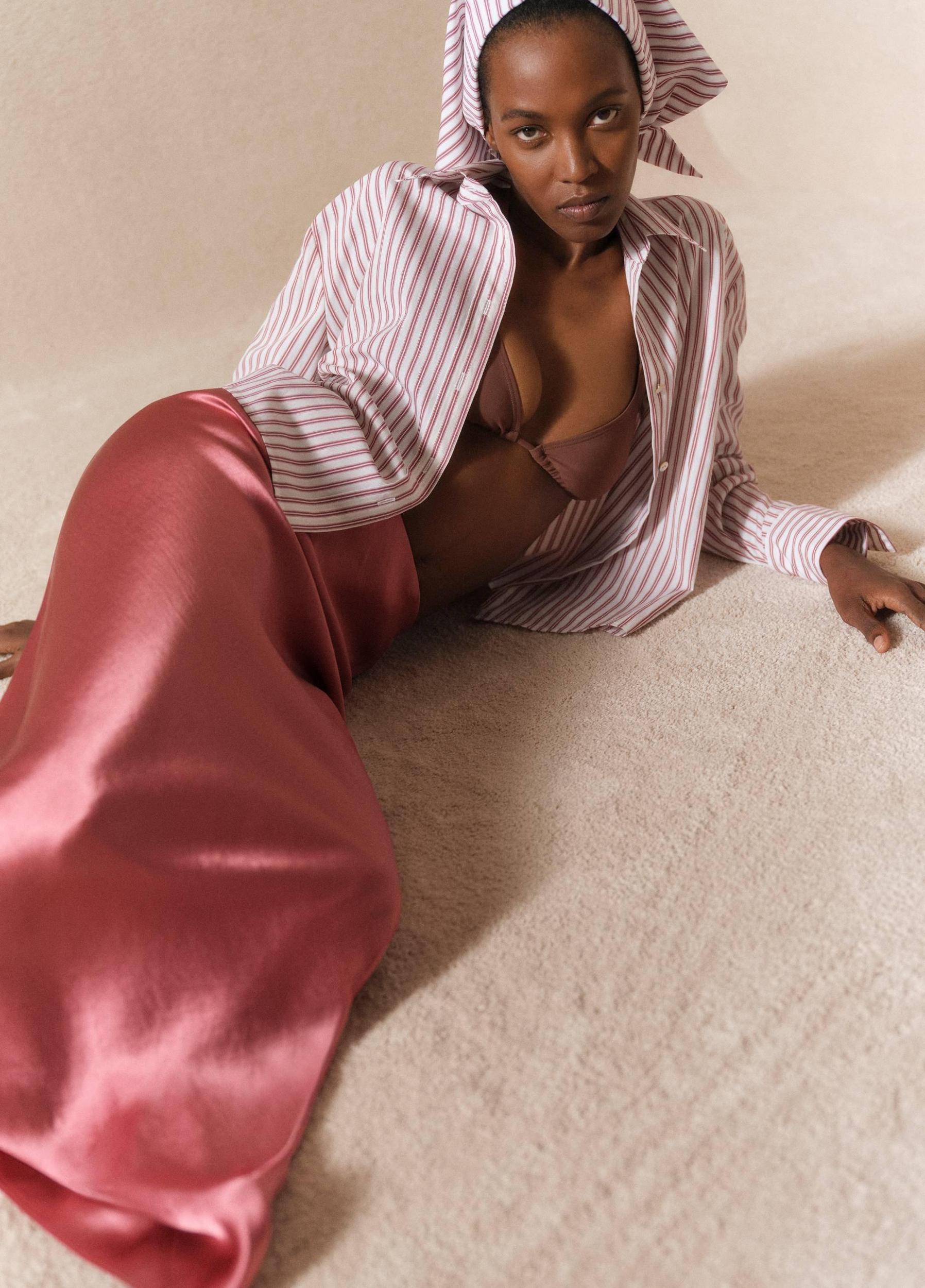 Till Stripe Cropped Button-Front Shirt Product Image