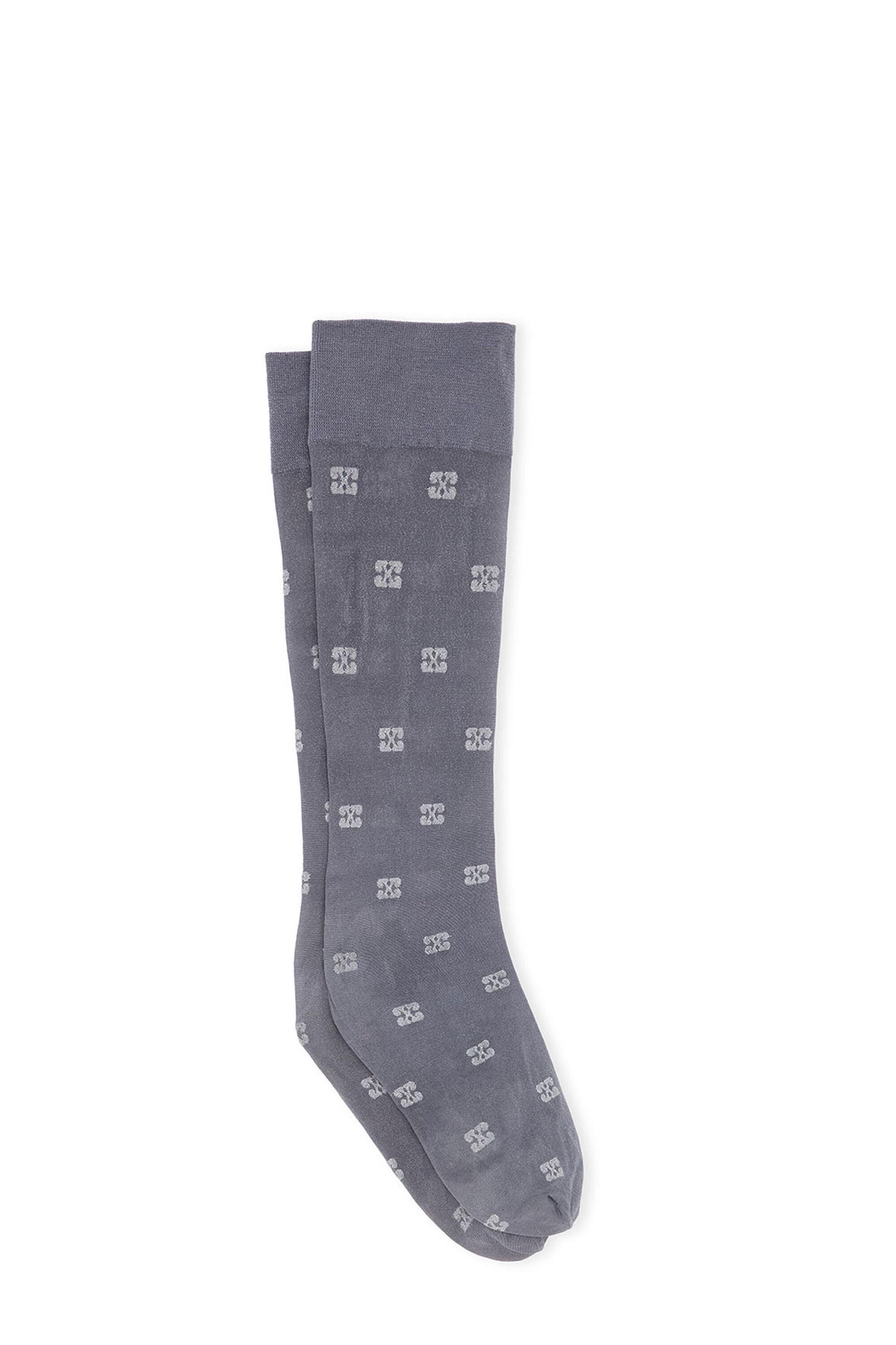 Grey Glitter Butterfly Lace Socks Product Image