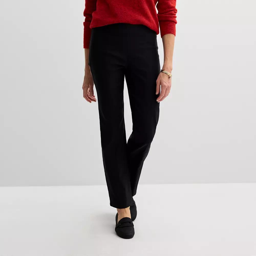 Women's Croft & Barrow® Seamed Straight Leg Pull-On Pants,  Product Image