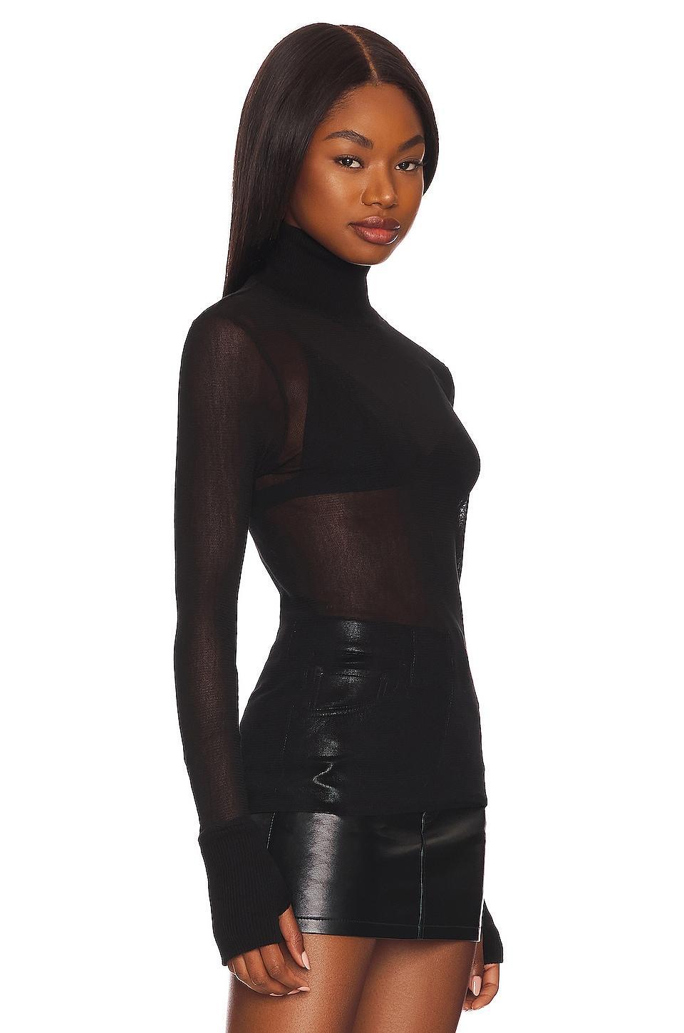 Mesh Cuffed Turtleneck Enza Costa Product Image