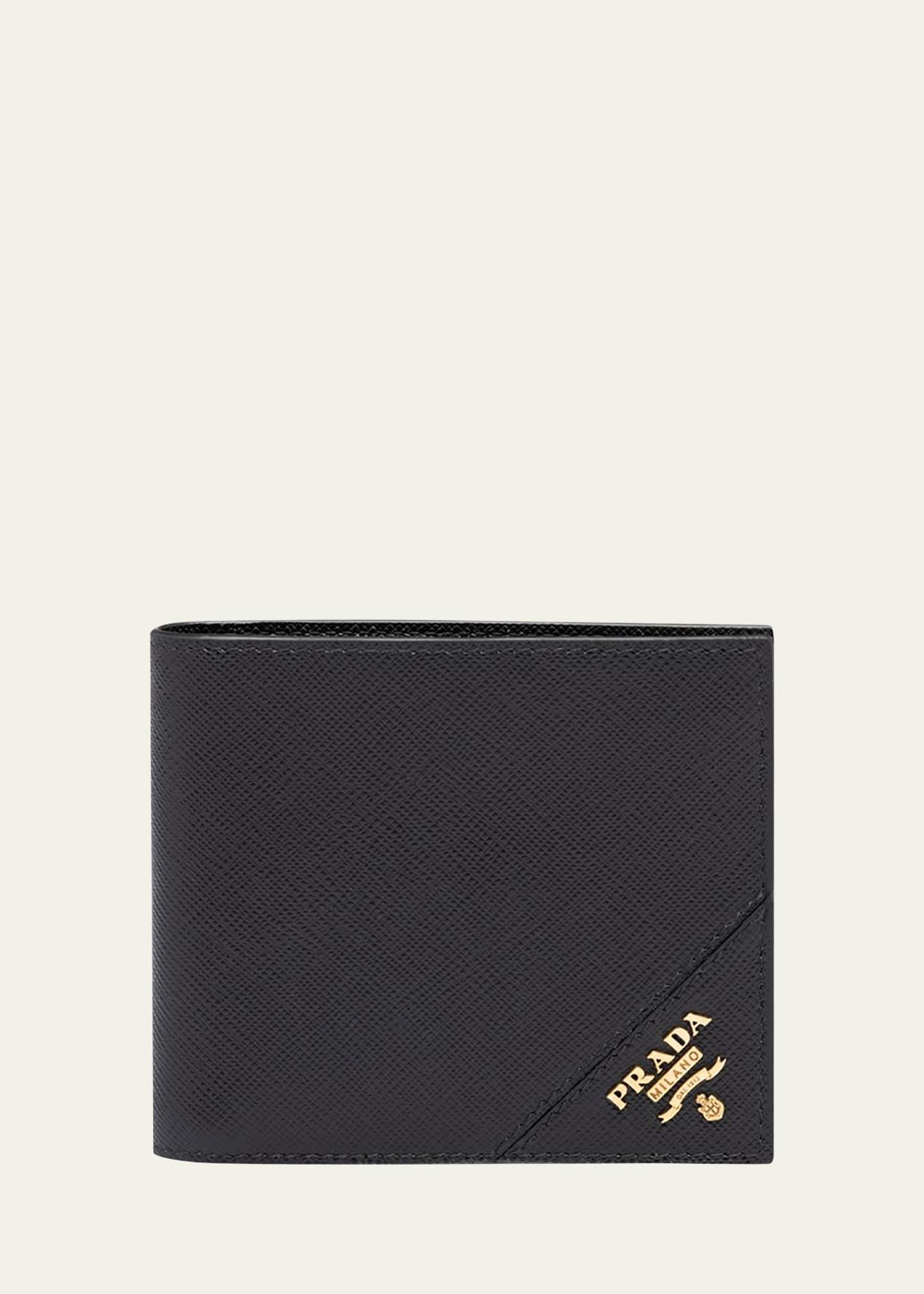 Mens Saffiano Leather Bi-Fold Wallet Product Image