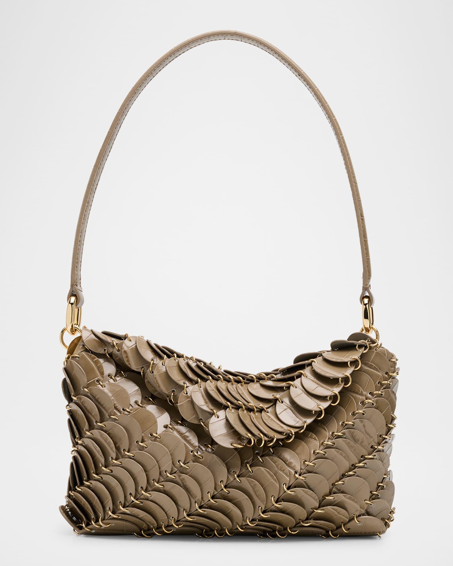 Sac a Main Croc-Embossed Disk Link Shoulder Bag Product Image