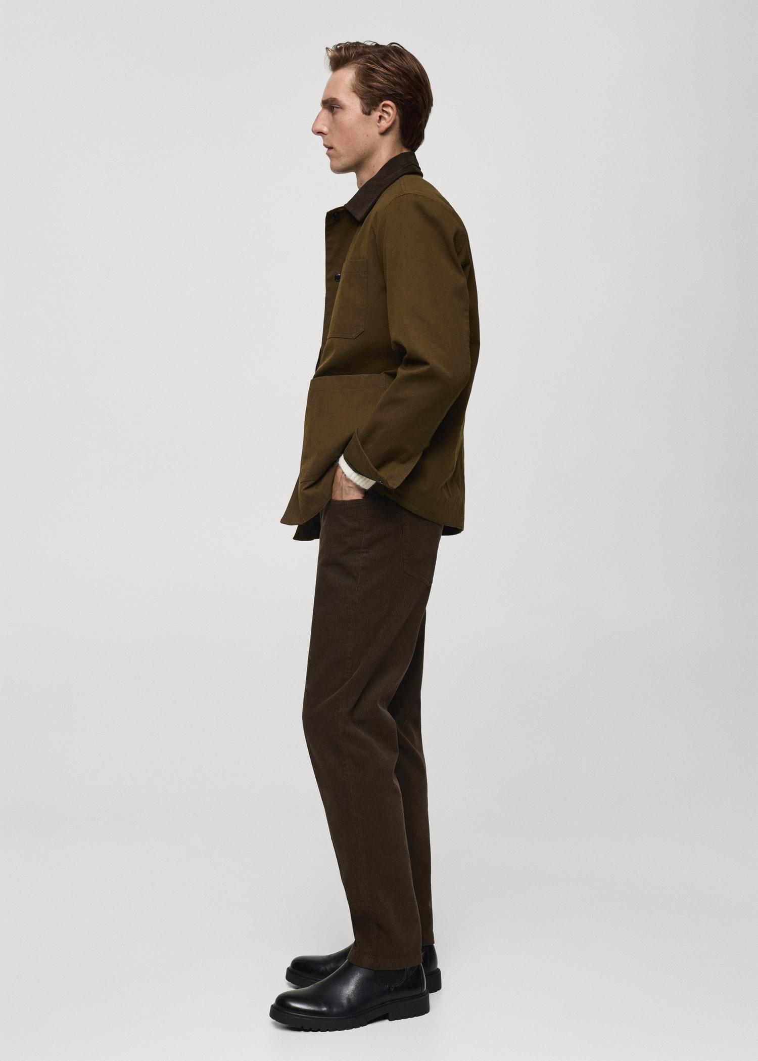Corduroy regular-fit pants - Men | MANGO USA Product Image