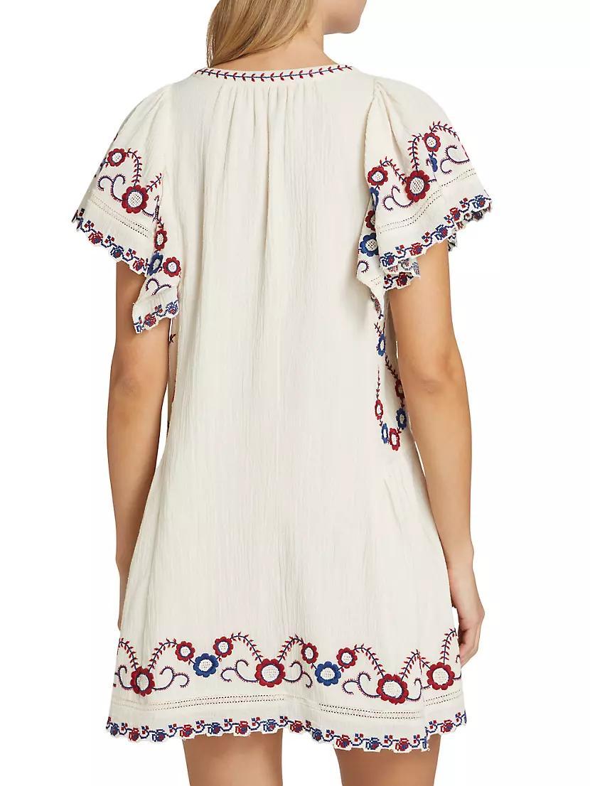 Soren Cotton Floral-Embroidered Minidress Product Image