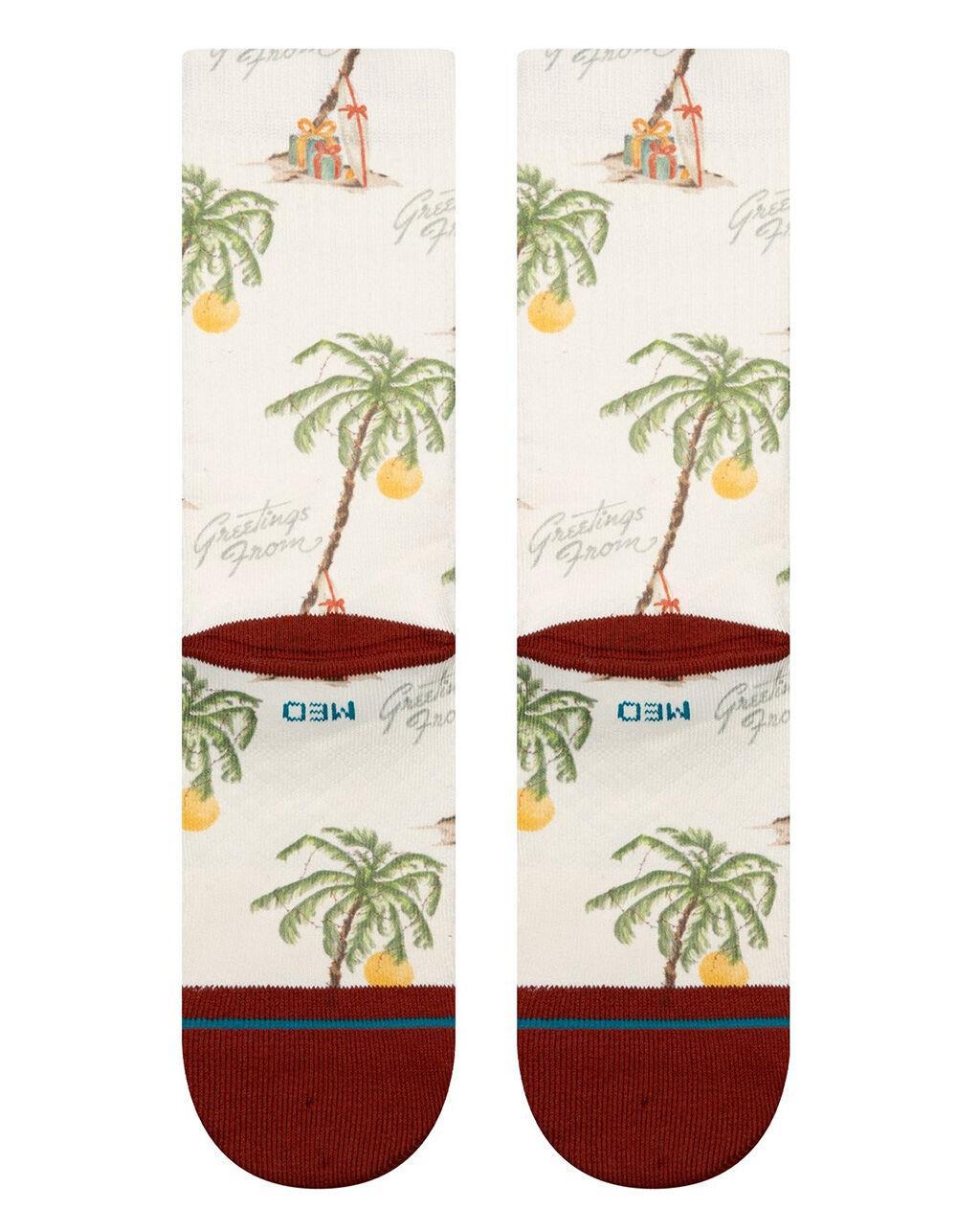 STANCE Greetings From Mens Crew Socks - NATURAL Product Image