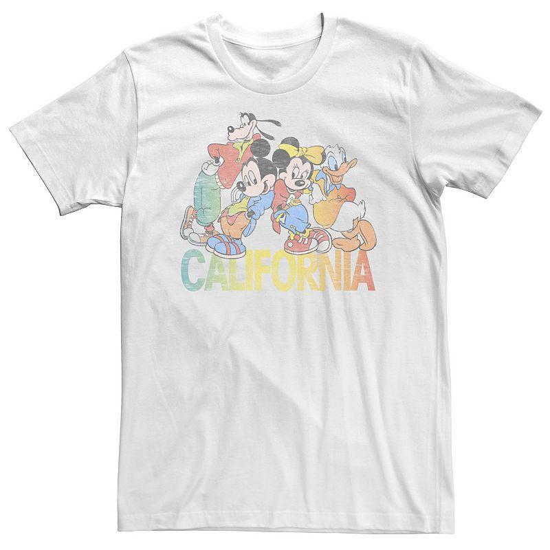 Big & Tall Disney Mickey & Friends California Group Shot Tee, Men's, Size: 4XL, White Product Image