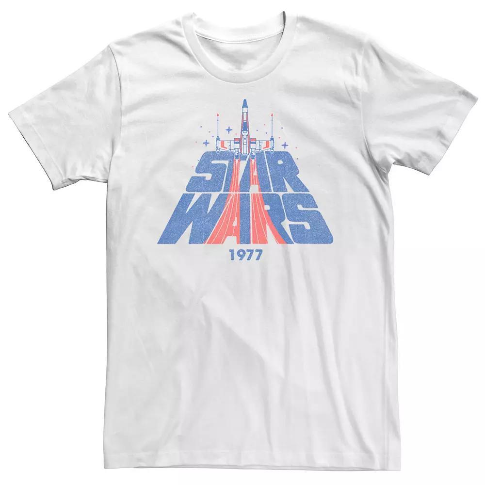 Men's Star Wars X-Wing Fighter Vintage Logo Graphic Tee, Size: XXL, White Product Image