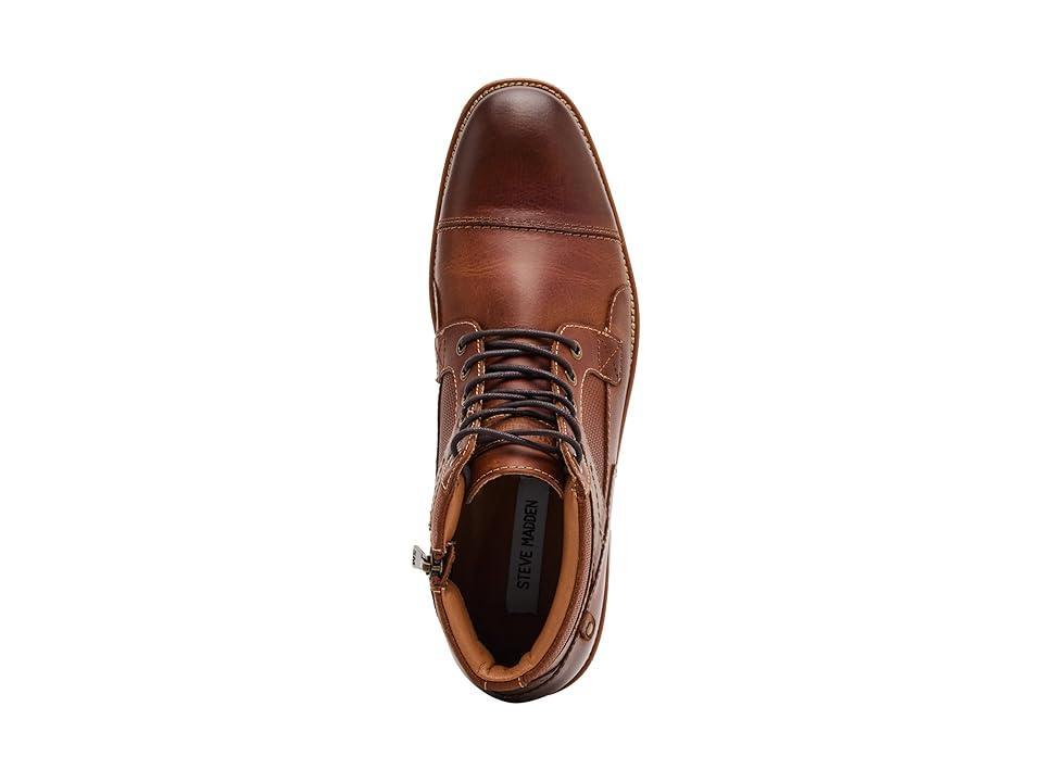 Steve Madden Mens Jotting Leather Cap Toe Boots Product Image