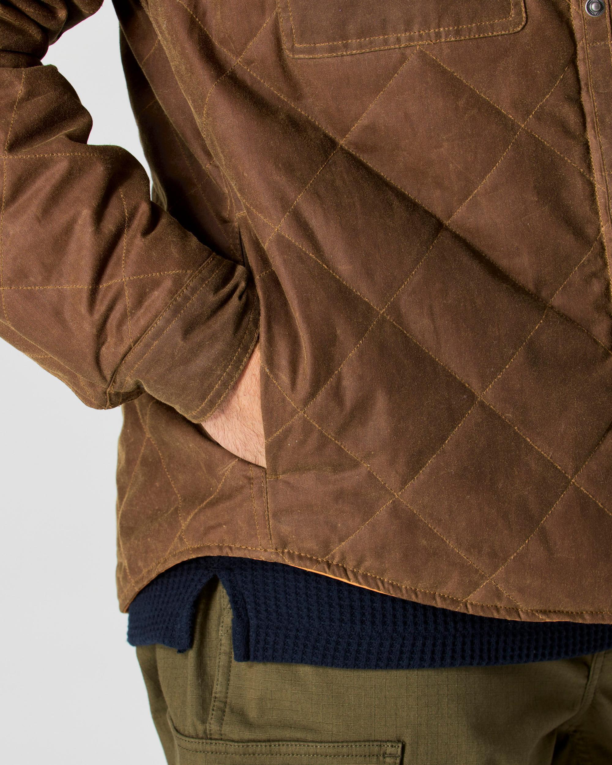 Quilted Waxed Shirt Jacket Product Image