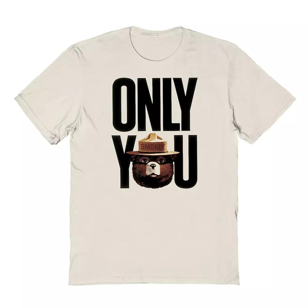 Men's Smokey Bear Only You Graphic Tee, Size: XXL, Beige Khaki Product Image
