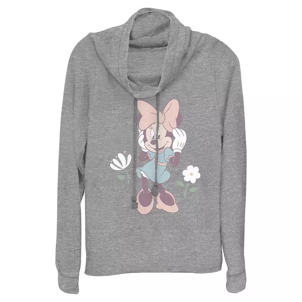 Disney's Minnie Mouse Spring Lady Women's Cowlneck Graphic Lightweight Long Sleeve,  Product Image