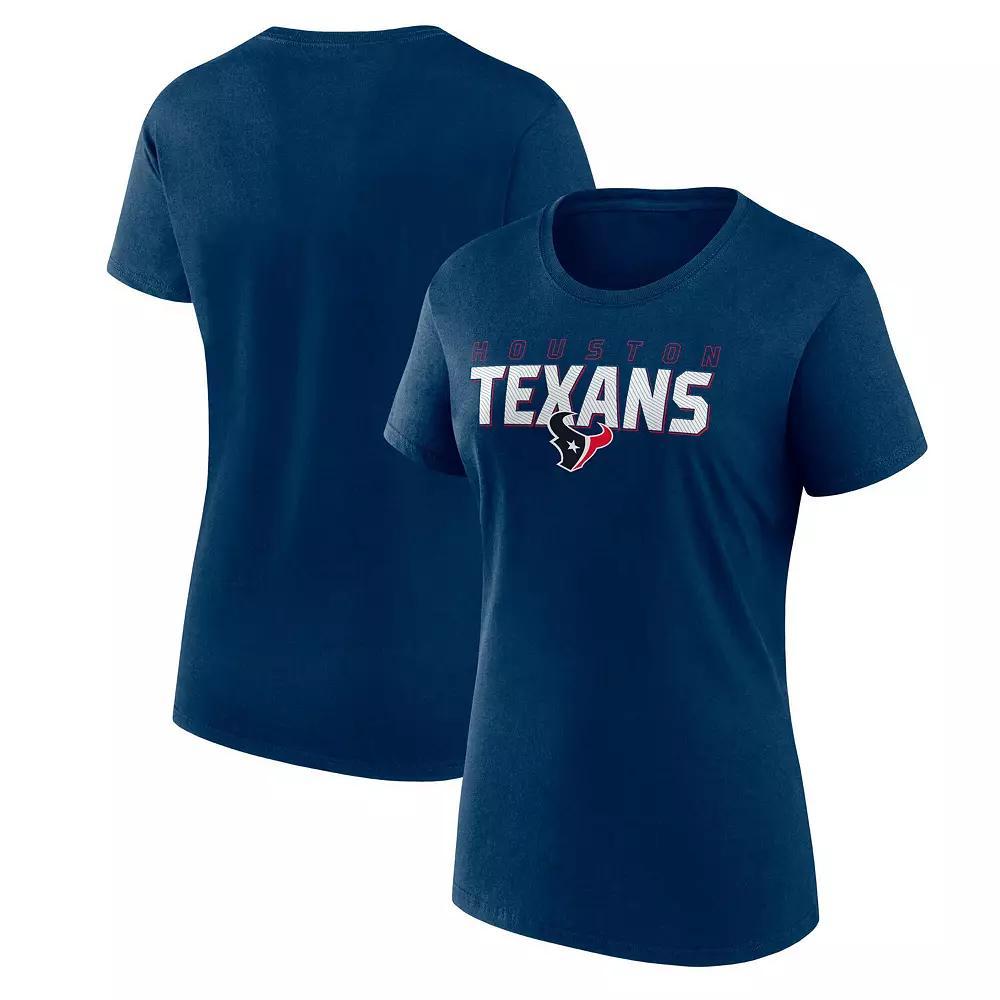 Women's Logo Athletic Navy Houston Texans Lean T-Shirt, Size: Medium, Blue Product Image