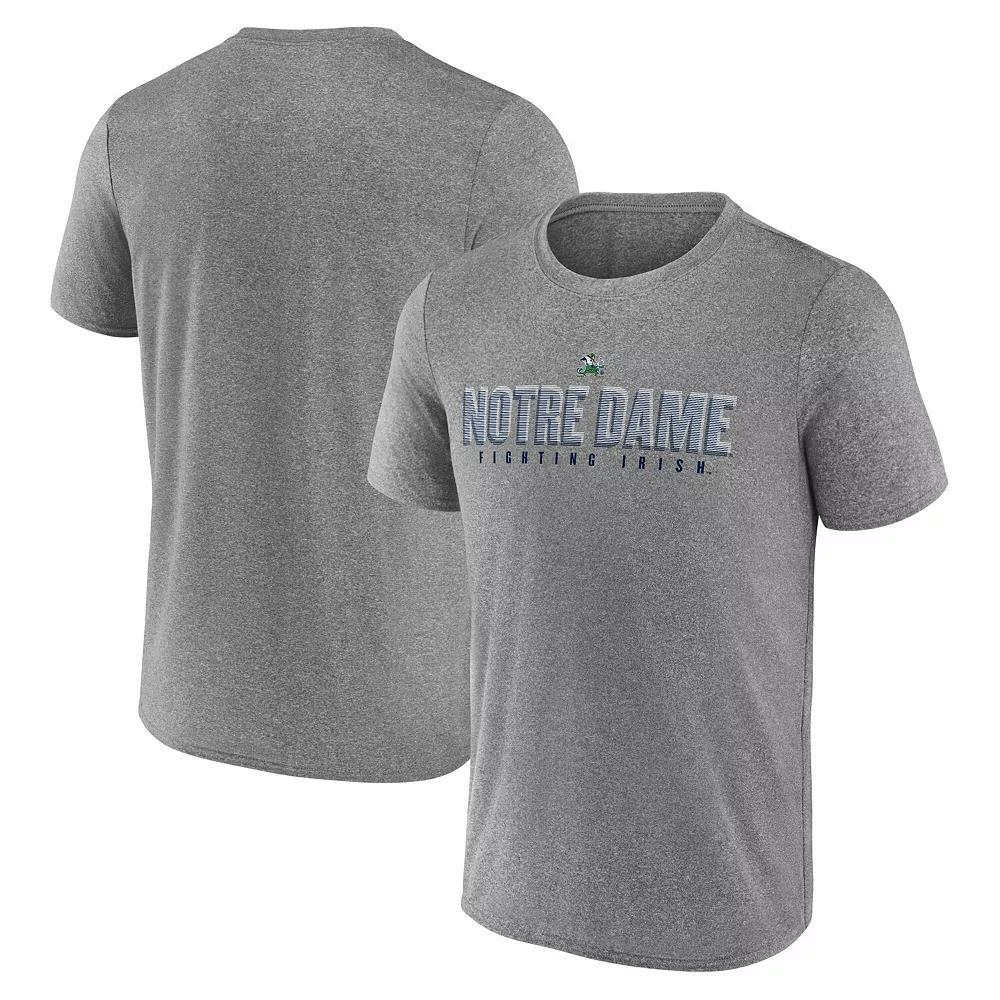 Men's Fanatics Heather Gray Notre Dame Fighting Irish Iconic Hardball T-Shirt, Size: Medium, Grey Product Image