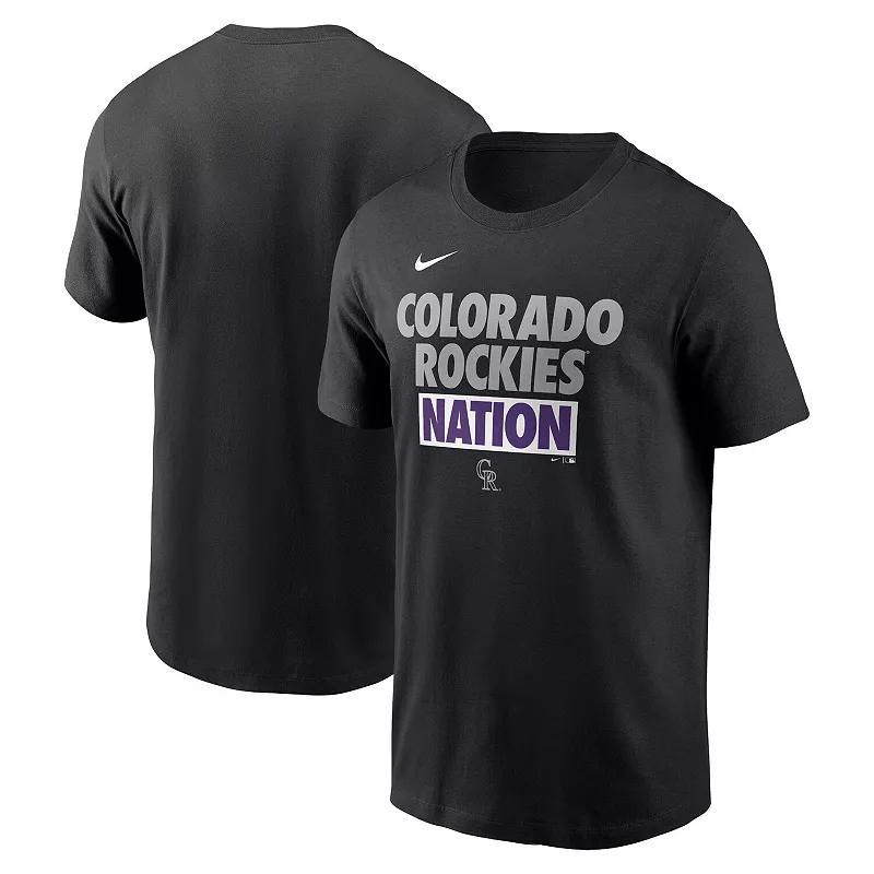 Men's Nike Black Colorado Rockies Rally Rule T-Shirt, Size: Large Product Image