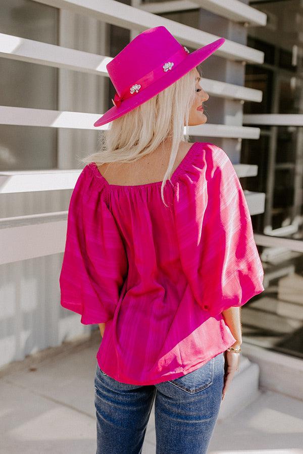 Ideal Day Shift Top In Fuchsia Product Image