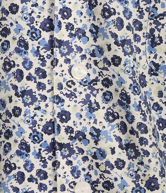Daniel Cremieux Signature Label Mini Floral Print Short Sleeve Woven Camp Shirt Product Image