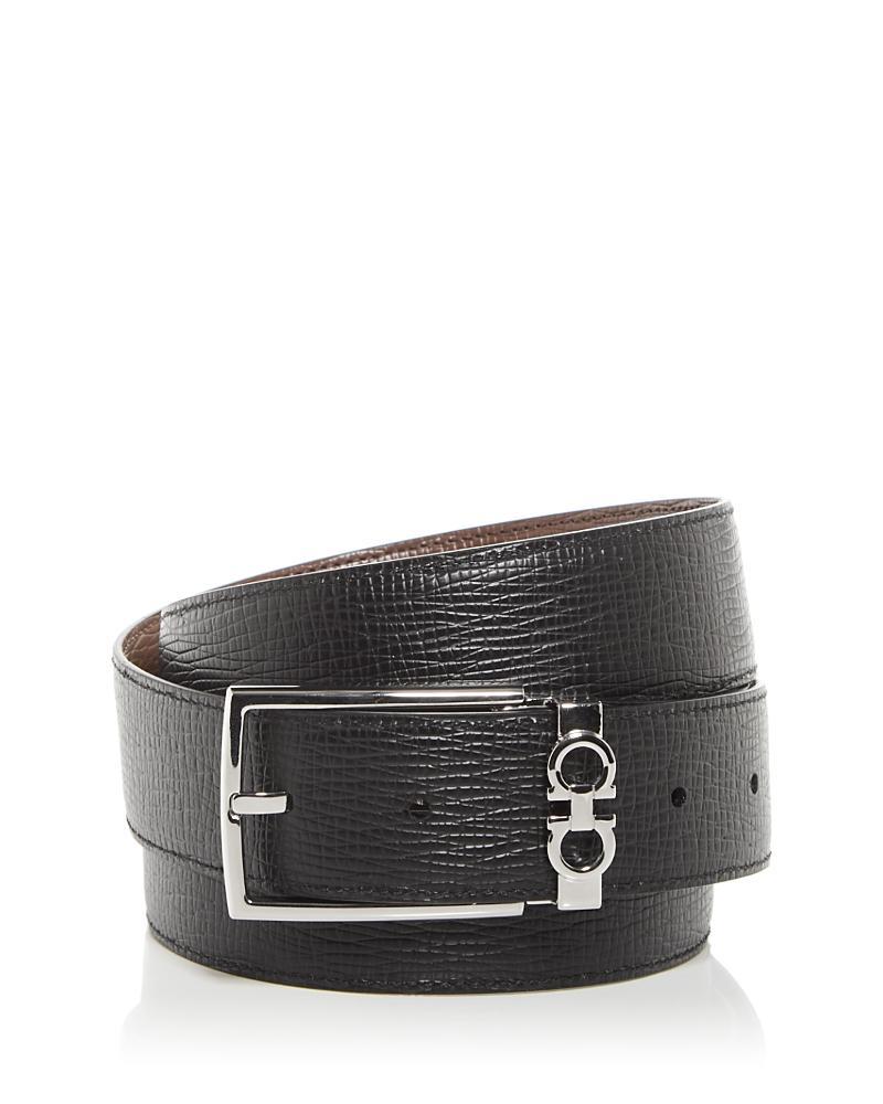 Ferragamo Mens Double Gancini Reversible Leather Belt Product Image