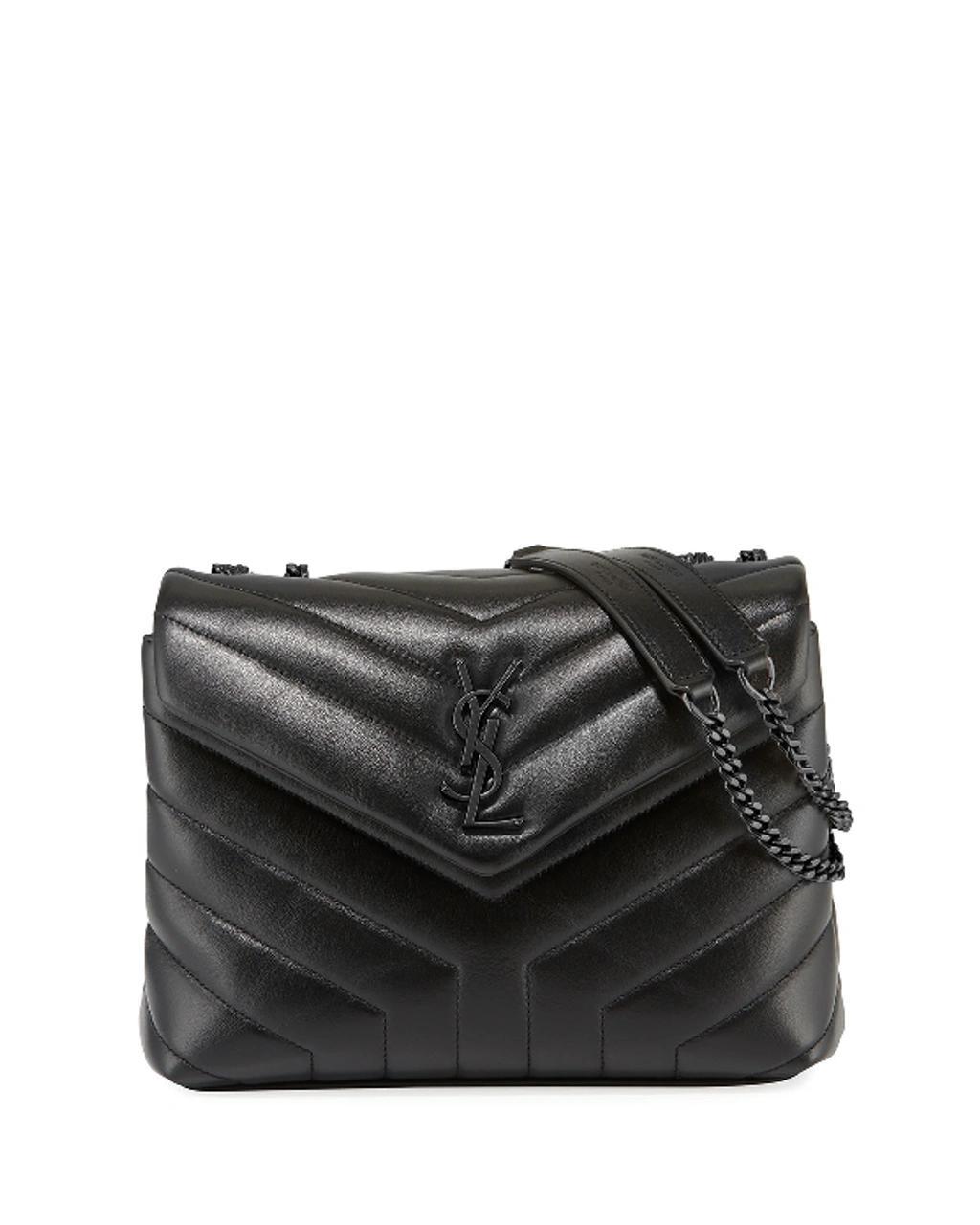 SAINT LAURENT Loulou Small Matelasse Calfskin Flap-top Shoulder Bag In Black Product Image