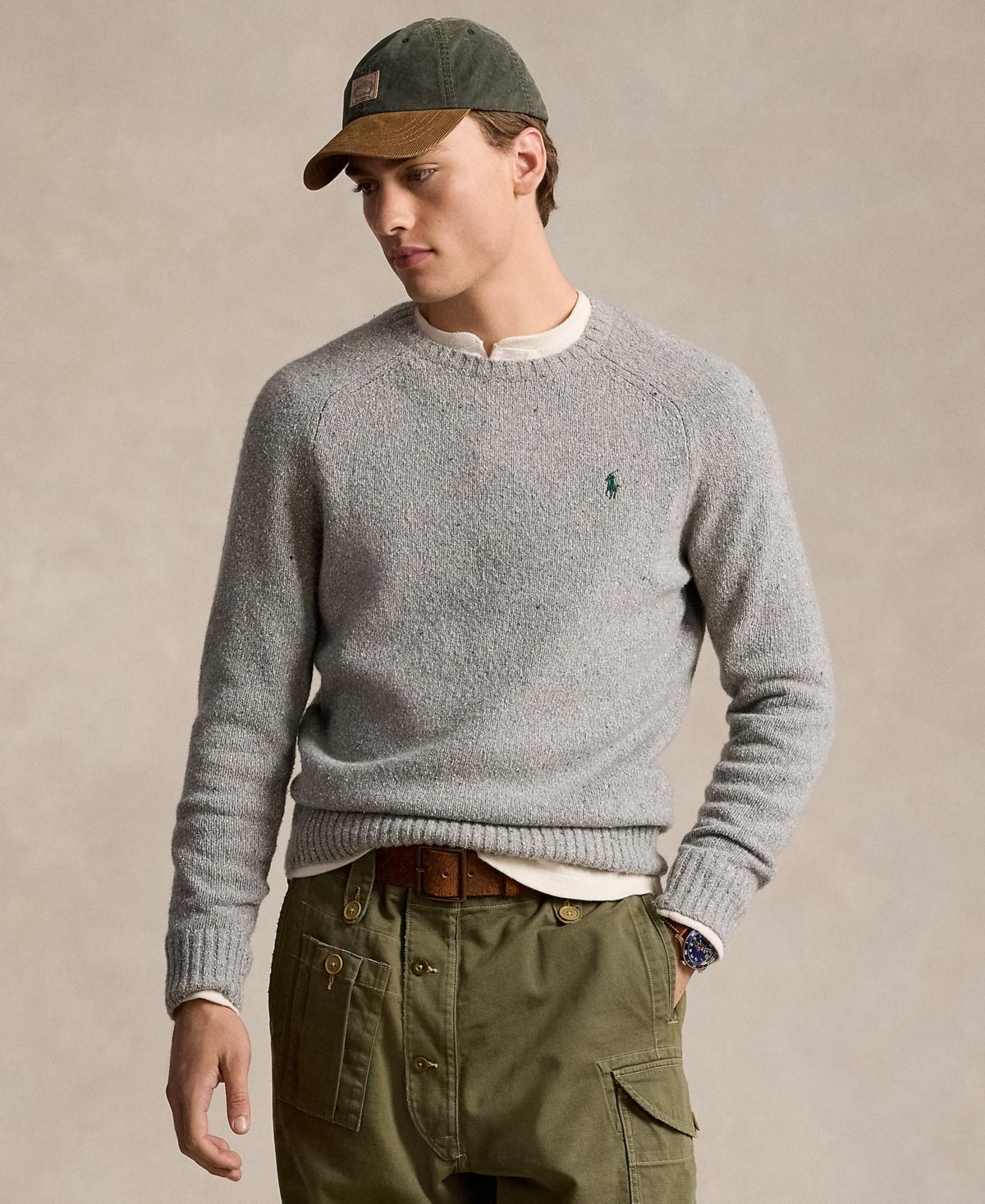 Polo Ralph Lauren Mens Speckled Wool-Blend Crewneck Sweater Product Image