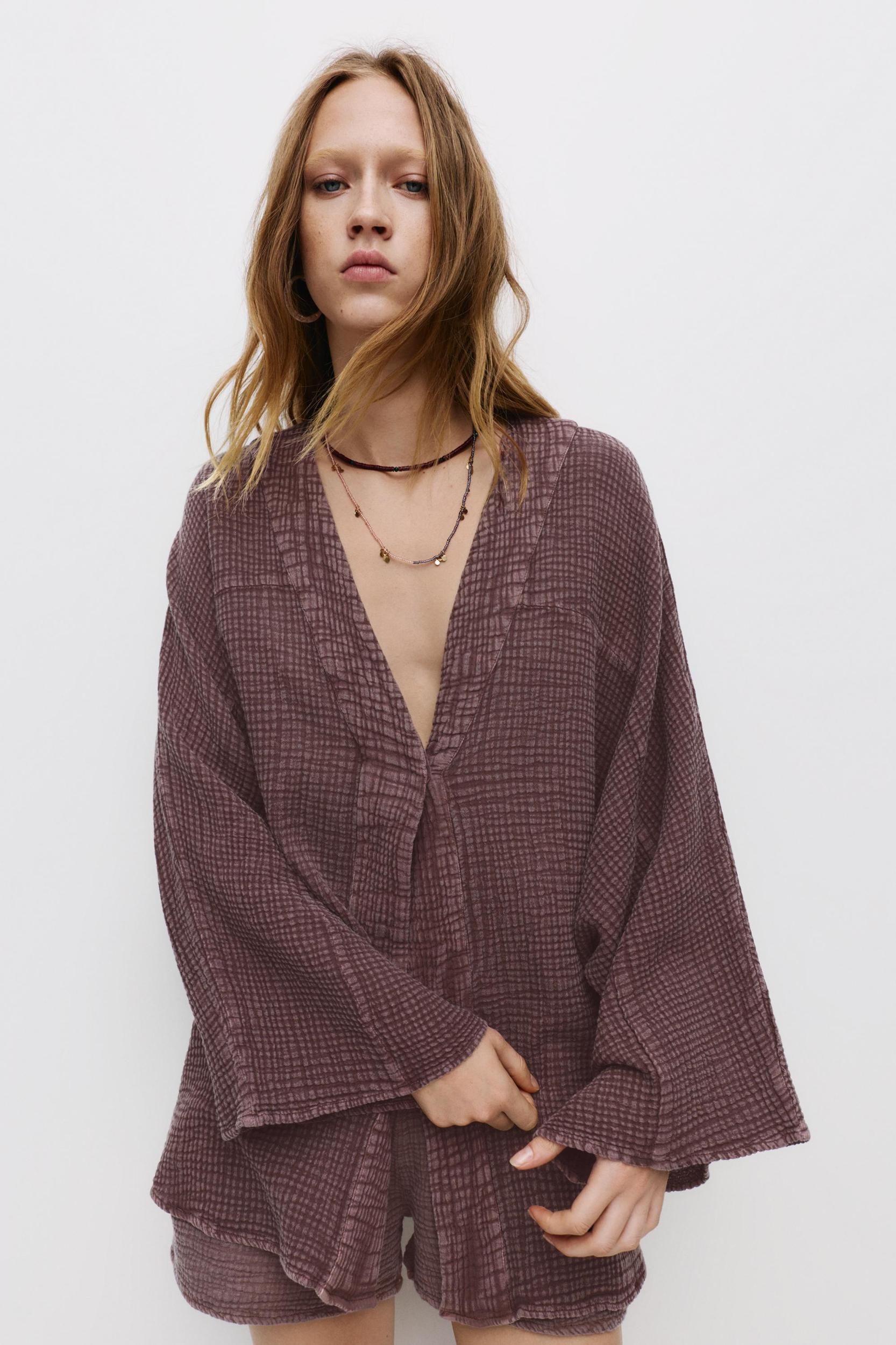 Creased-effect blouse Product Image