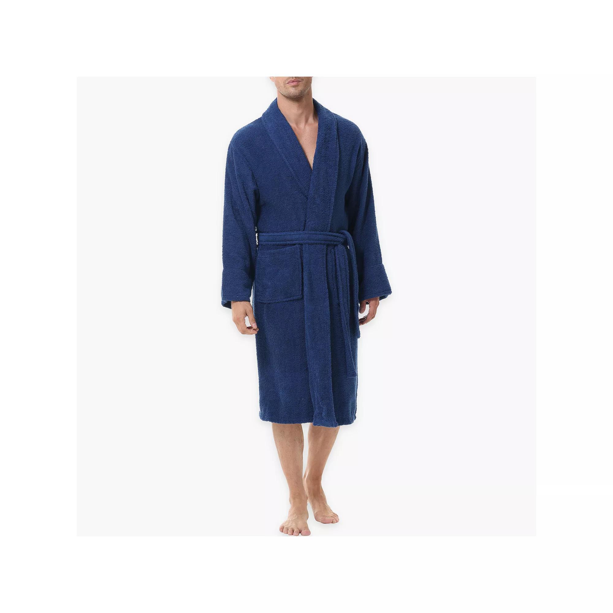 Men's INK+IVY Cotton Terry Robe, Size: XS/Small, Med Blue Product Image