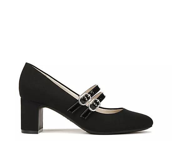 LifeStride True Women's Mary Jane Pumps, Size: 6 Wide, Black Patent Product Image