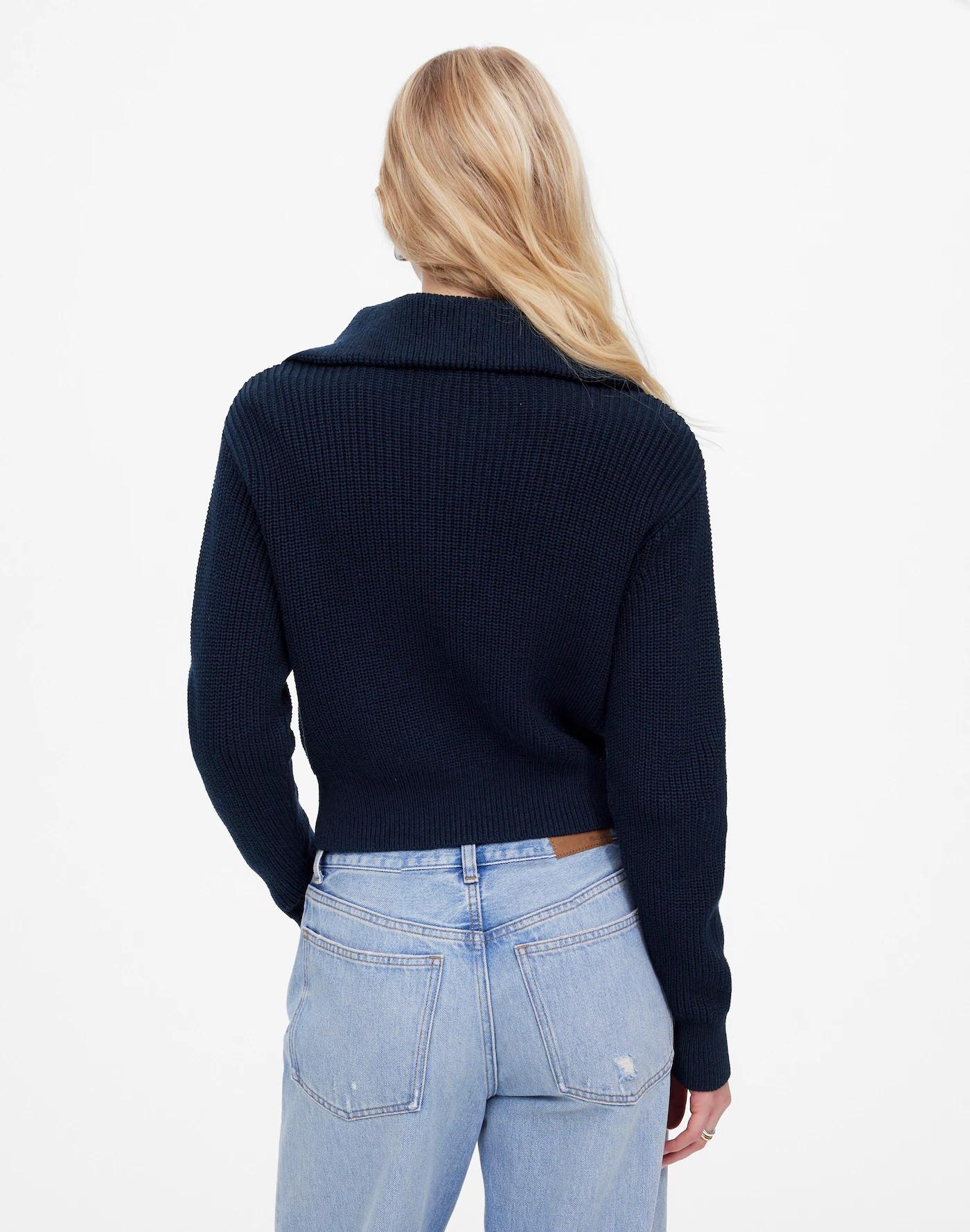 Ribbed Zip-Front Cardigan Product Image