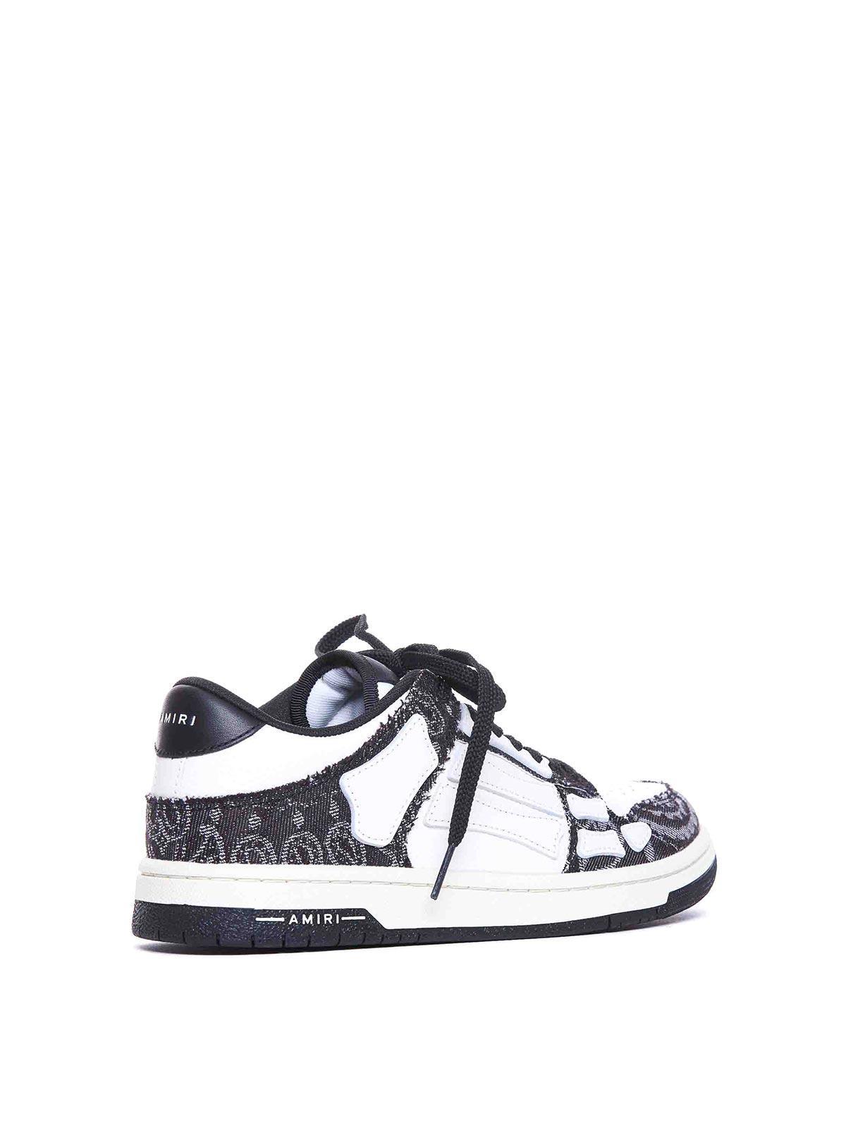 AMIRI Bandana Denim Skel Sneakers In Black Product Image