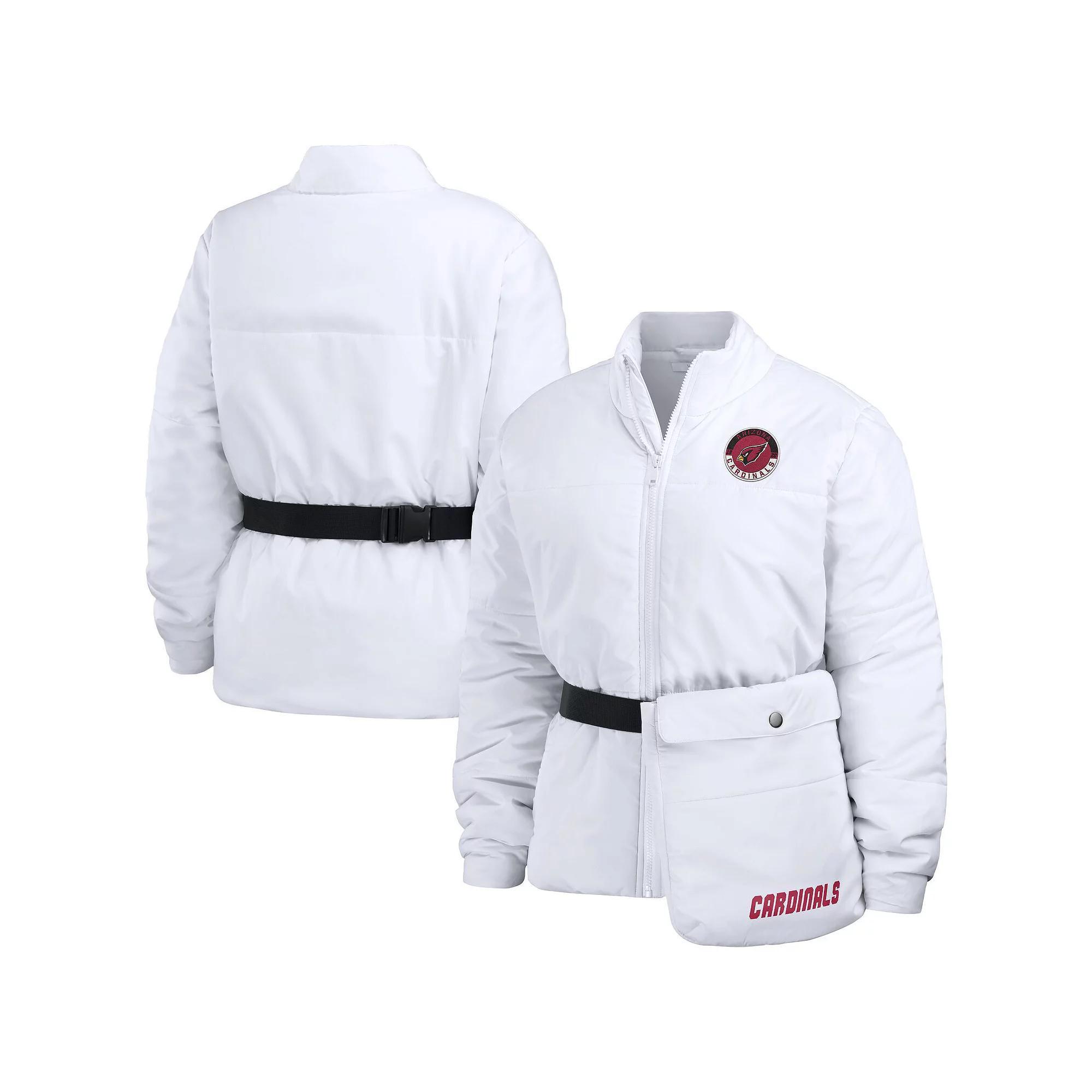 Women's WEAR by Erin Andrews White Philadelphia Eagles Packaway Full-Zip Puffer Jacket,  Product Image