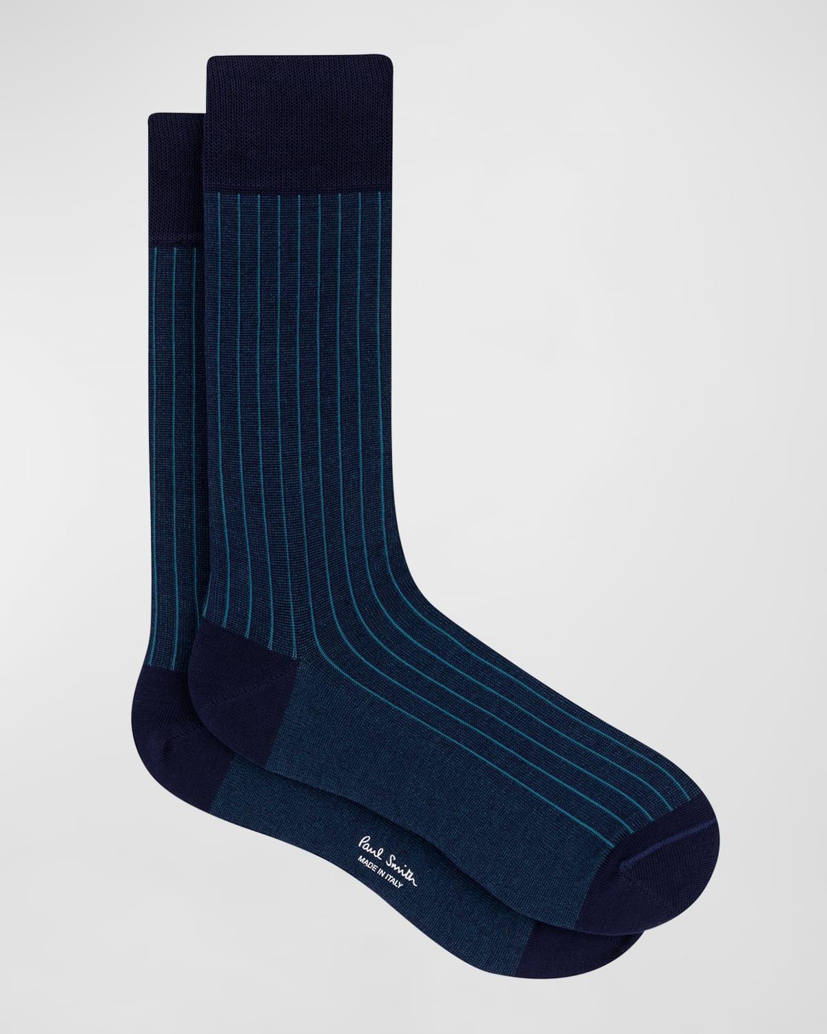 Mens Shadow Rib Crew Socks Product Image