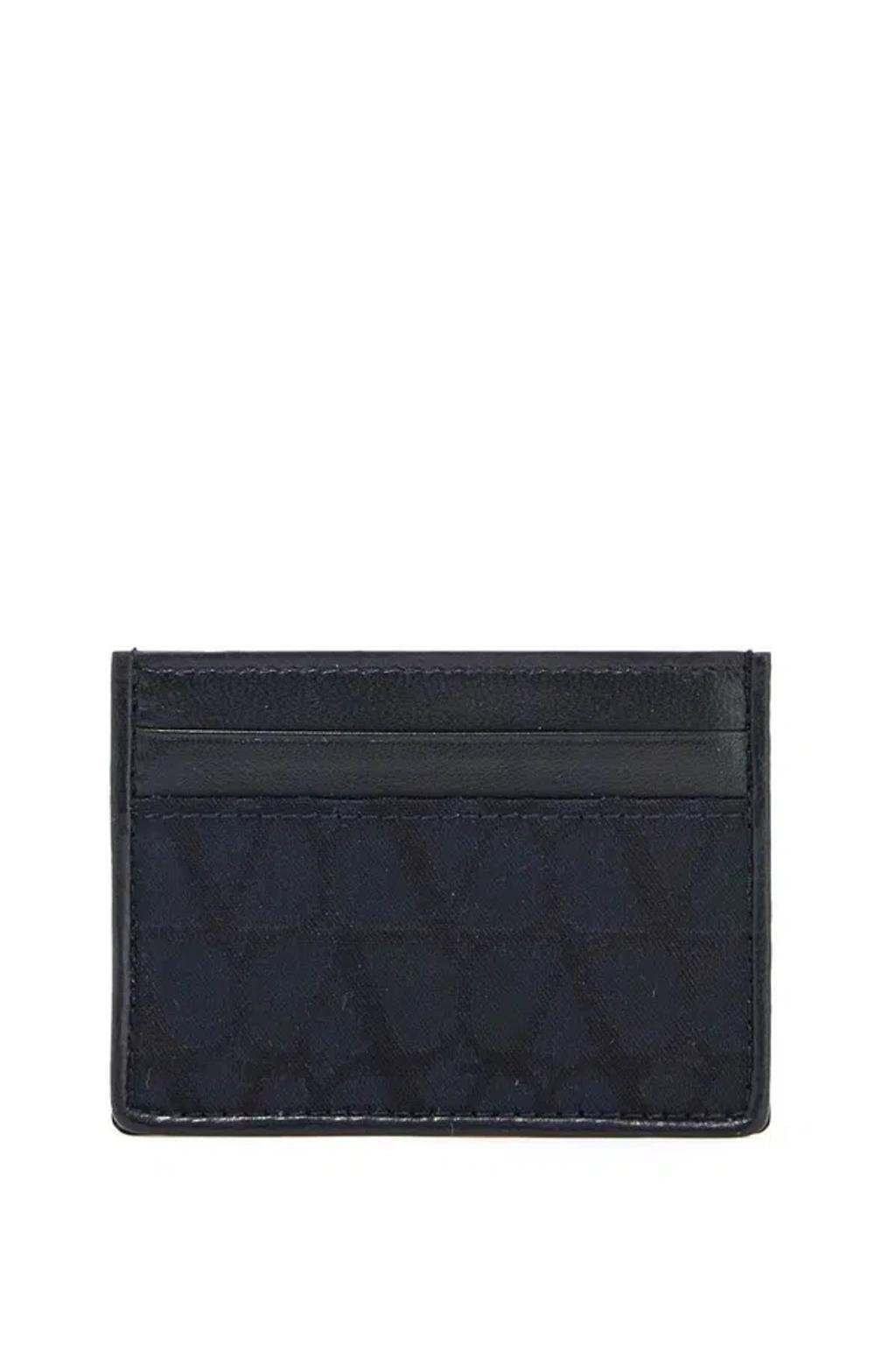 VALENTINO GARAVANI Toile Iconographer Card In Black Product Image