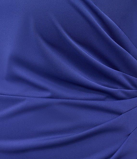 DKNY by Donna Karan Plus Size Cap Sleeve Side Ruched Sheath Dress Product Image