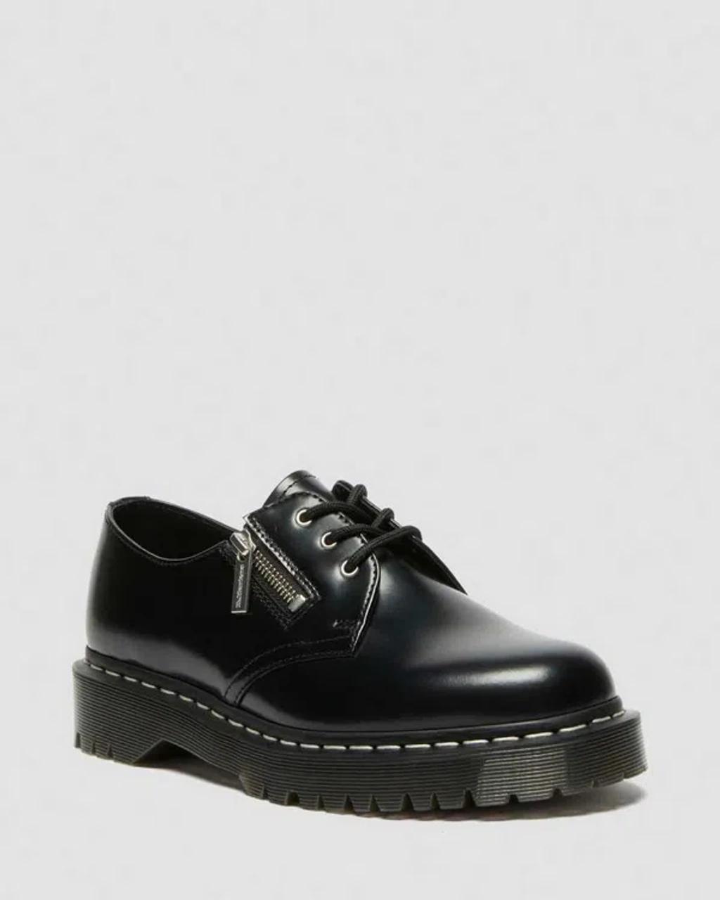 DR. MARTENS' 1461 Lace And Zip Smooth Leather Shoes In Black Product Image