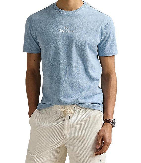 Polo Ralph Lauren Short Sleeve Classic Fit Chain-Stitch Logo Jersey T-Shirt Product Image
