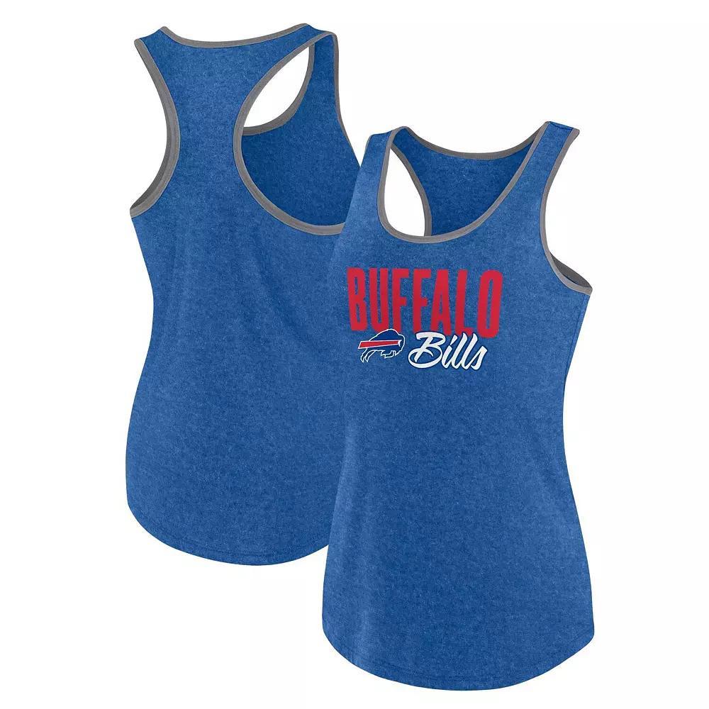 Women's Fanatics Heather Royal Buffalo Bills Plus Size Fuel Tank Top, Size: 1XL, Blue Product Image