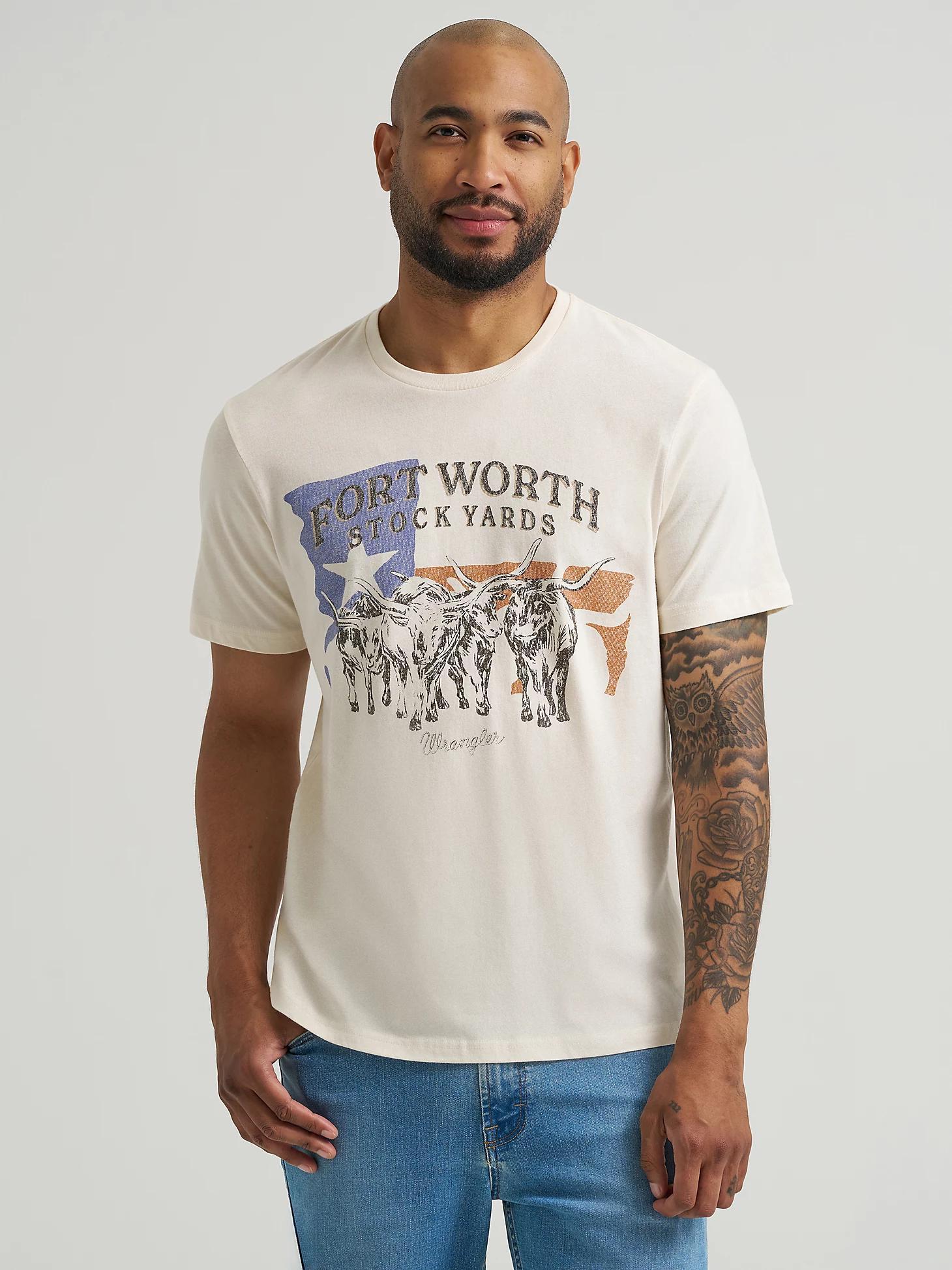 Men's Buffalo Graphic T-Shirt in Pale Gold Product Image