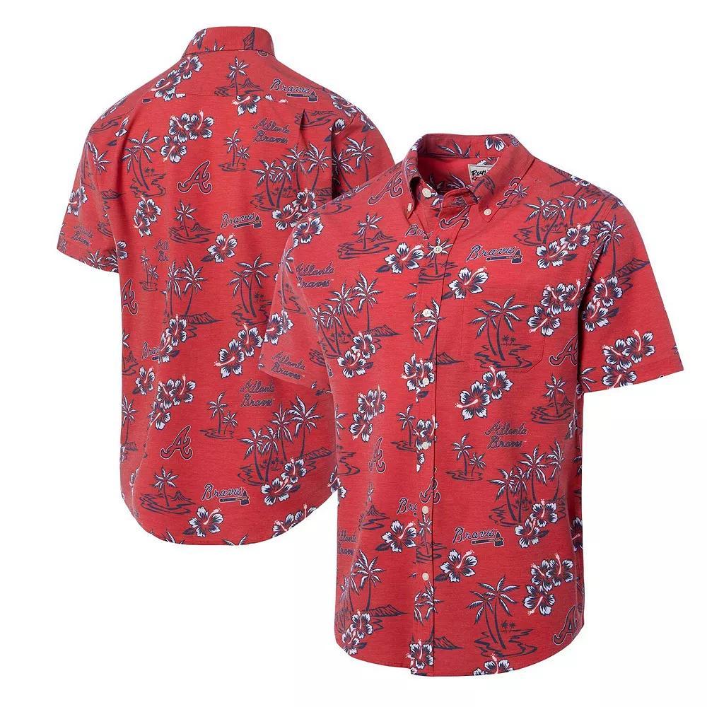 Men's Reyn Spooner Red Atlanta Braves Kekai Button-Down Shirt, Size: 2XL Product Image