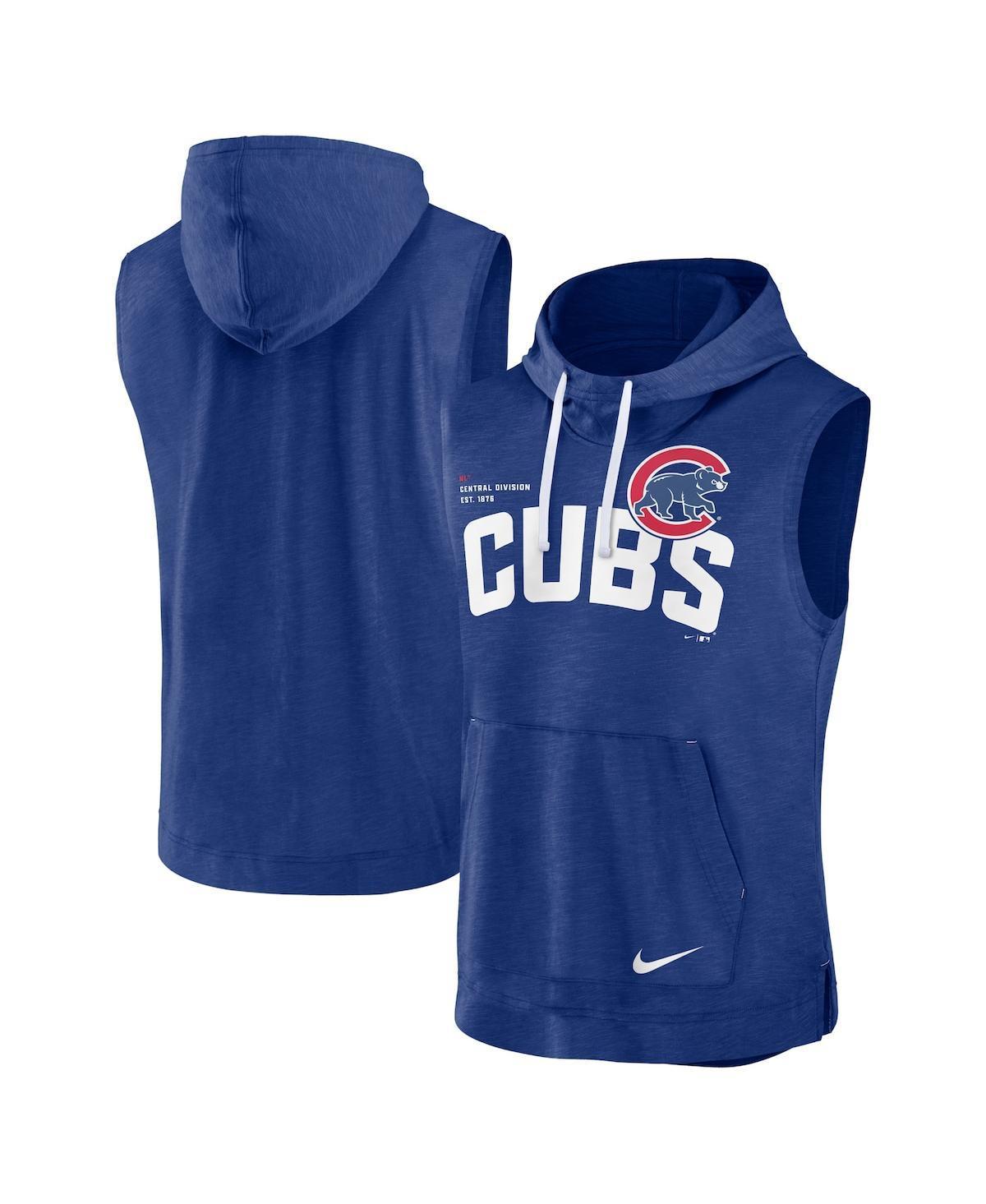 Mens Nike Royal Chicago Cubs Athletic Sleeveless Hooded T-Shirt Product Image