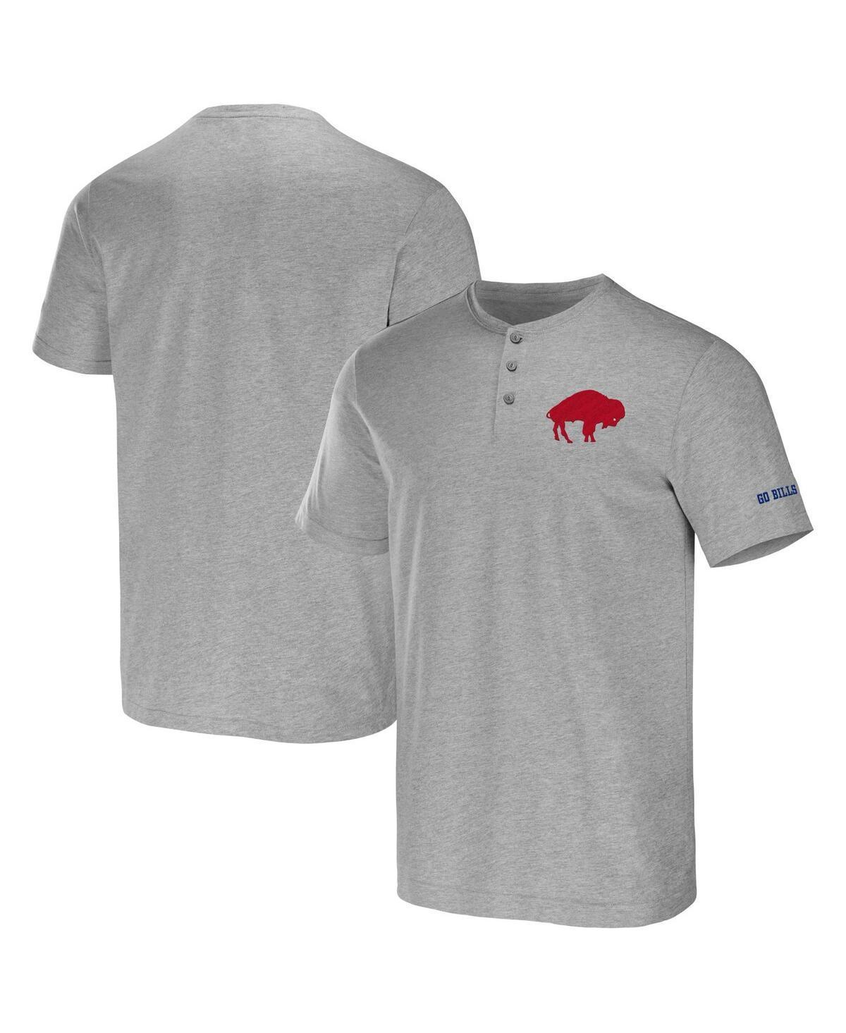 Mens NFL x Darius Rucker Collection by Fanatics Heathered Gray Buffalo Bills Henley T-Shirt Product Image