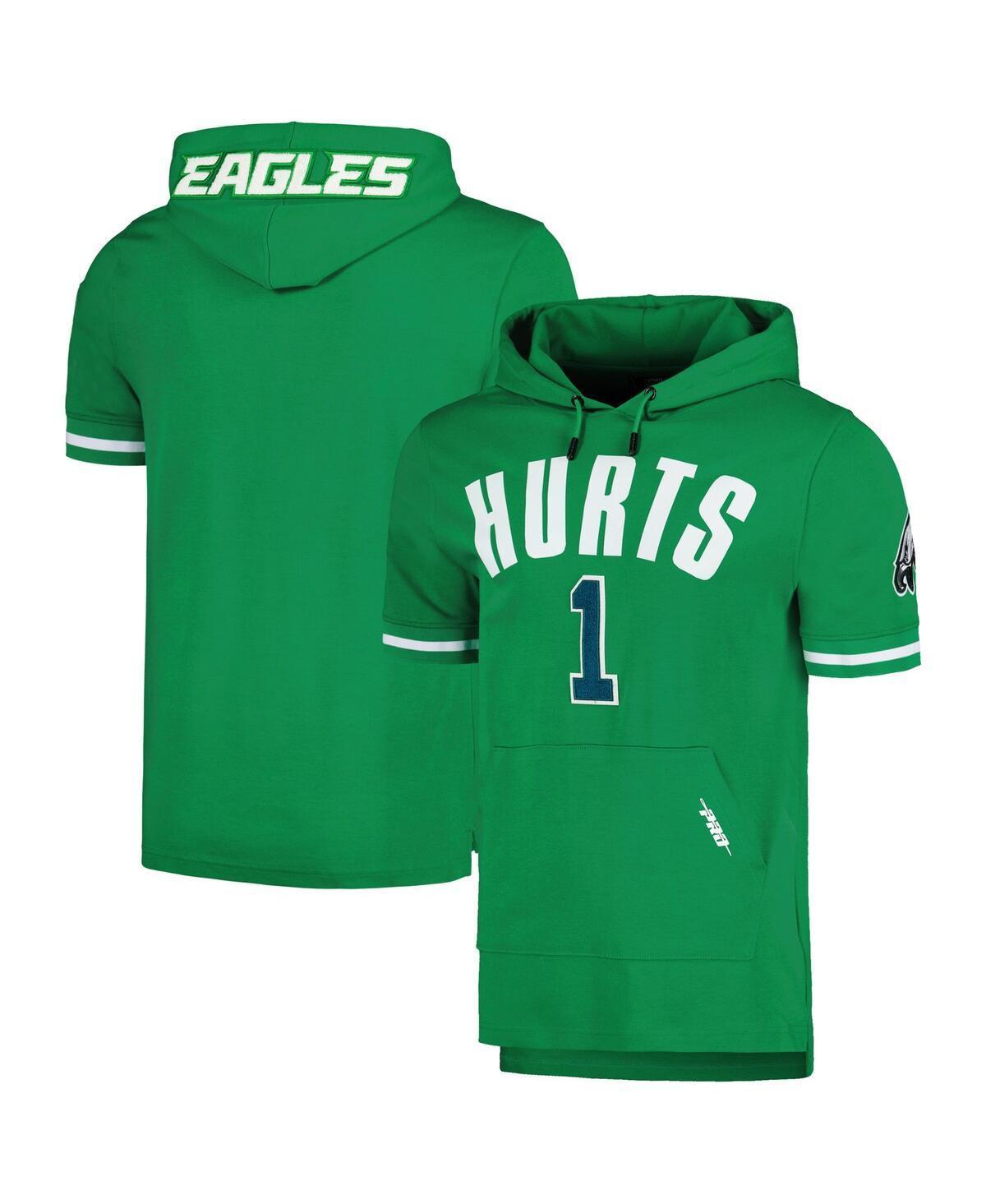 Mens Pro Standard Jalen Hurts Kelly Green Philadelphia Eagles Player Name and Number Hoodie T-shirt Product Image