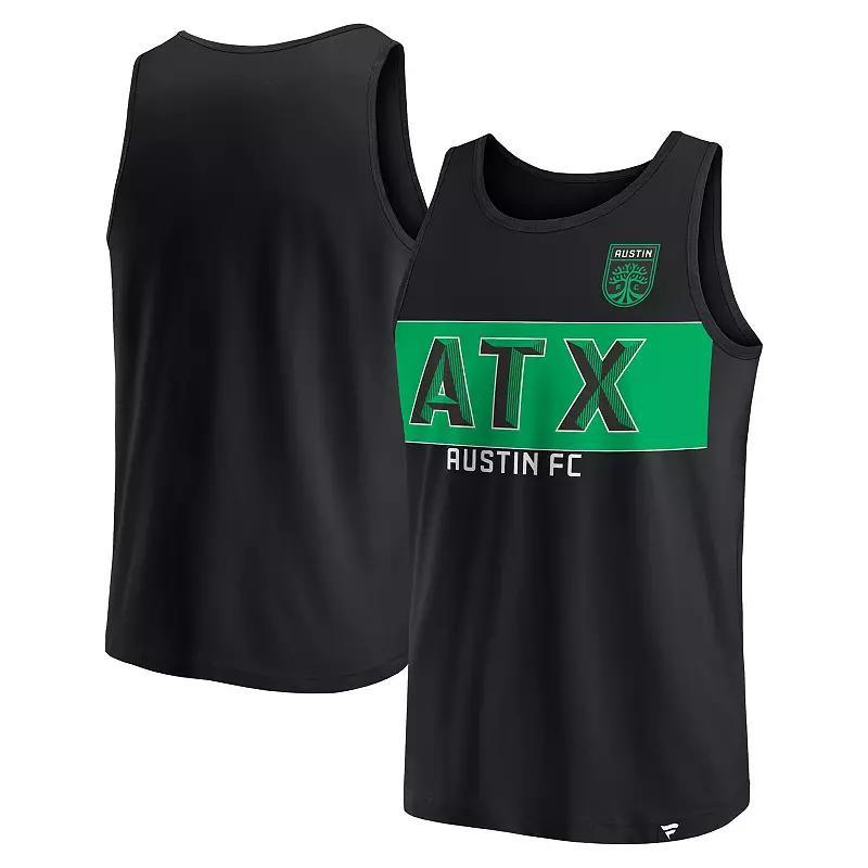 Mens Fanatics Black Austin FC Run Angle Tank Top Product Image