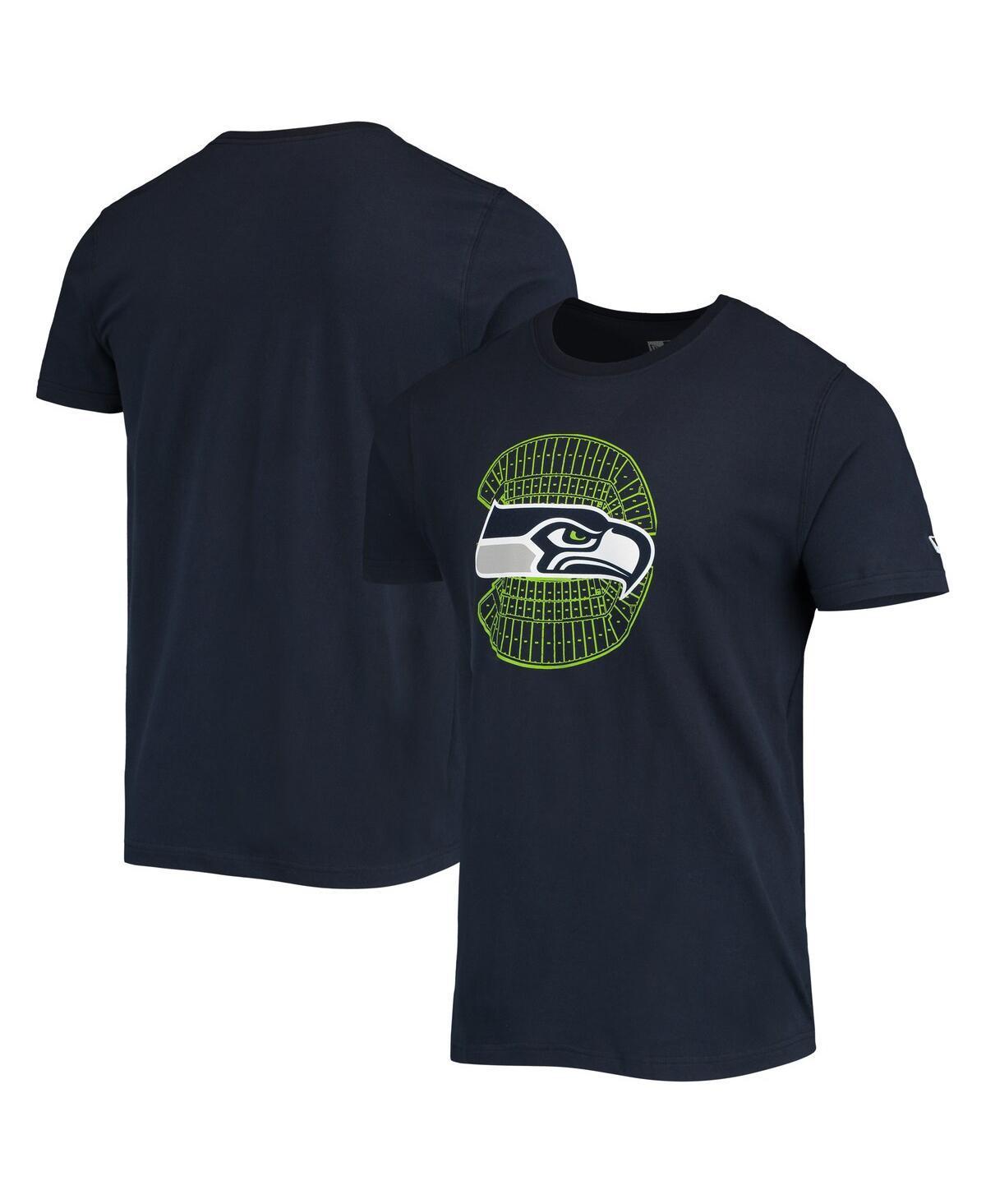 Mens New Era College Navy Seattle Seahawks Stadium T-shirt Product Image