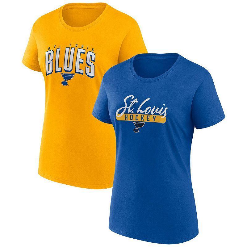 Womens Fanatics Branded /Gold St. Louis s Two-Pack Fan T-shirt Set Product Image